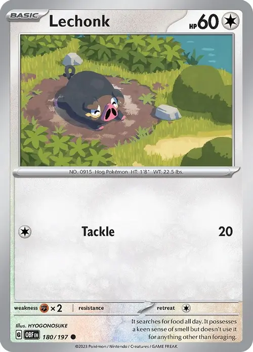 Lechonk - 180/197 card art