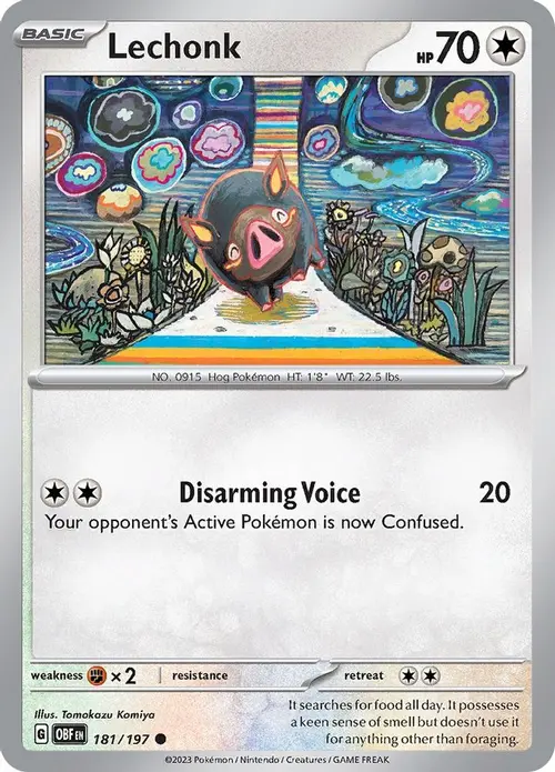 Lechonk - 181/197 card art