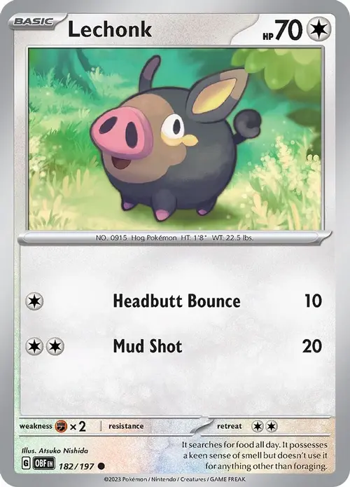 Lechonk - 182/197 card art