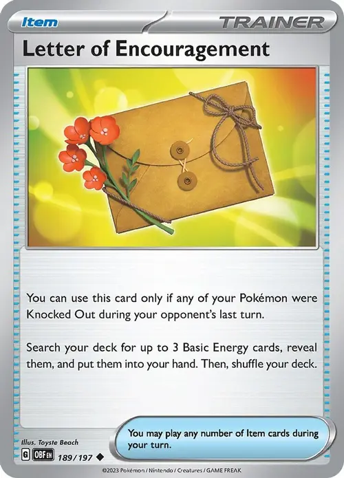 Letter of Encouragement card art