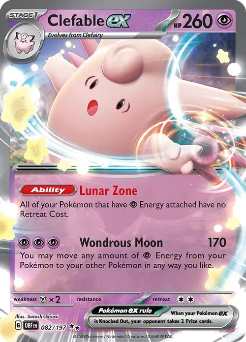 Clefable ex card art