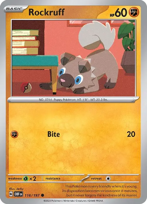 Rockruff card art