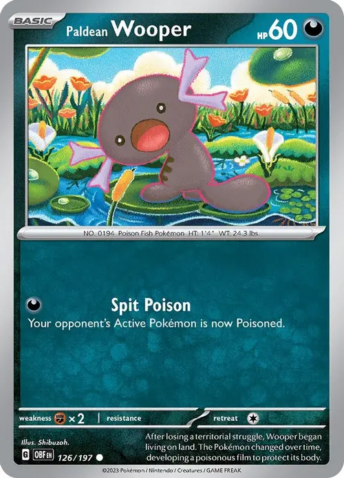 Paldean Wooper - 126/197 card art