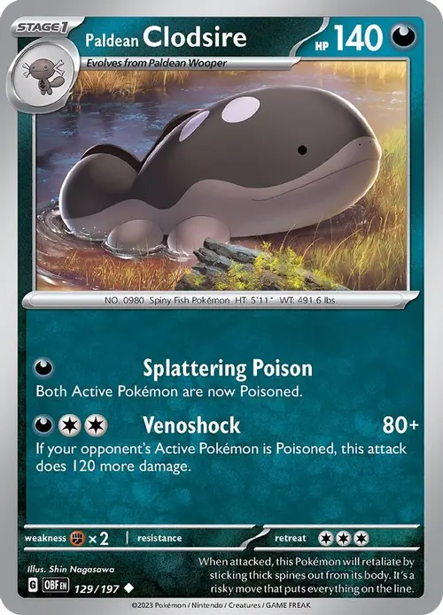 Paldean Clodsire - 129/197 card art