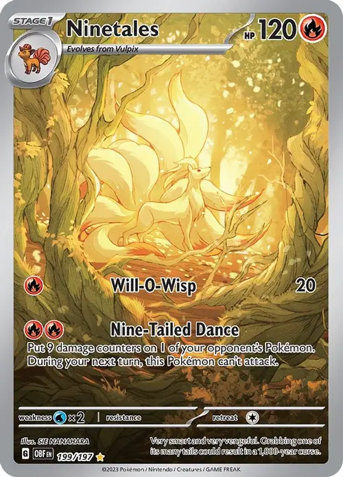Ninetales -199/197 card art