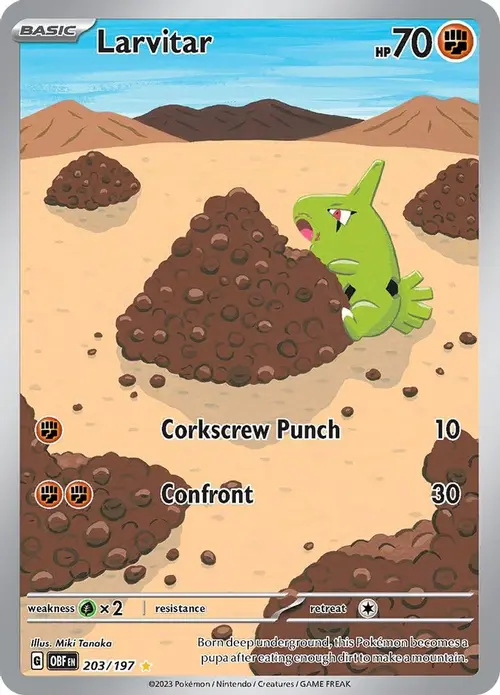 Larvitar - 203/197 card art