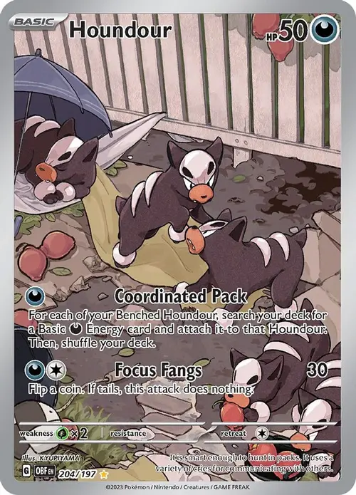 Houndour - 204/197 card art
