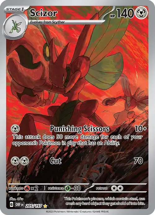 Scizor - 205/197 card art