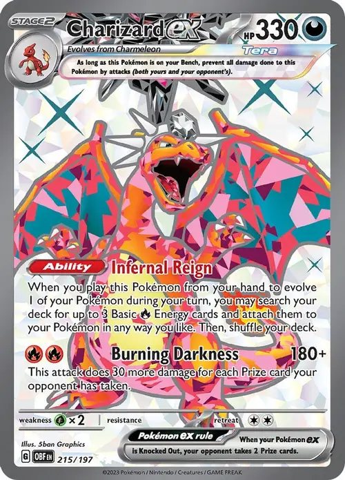 Charizard ex - 215/197 card art