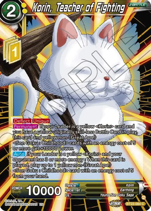 Korin, Teacher of Fighting card art