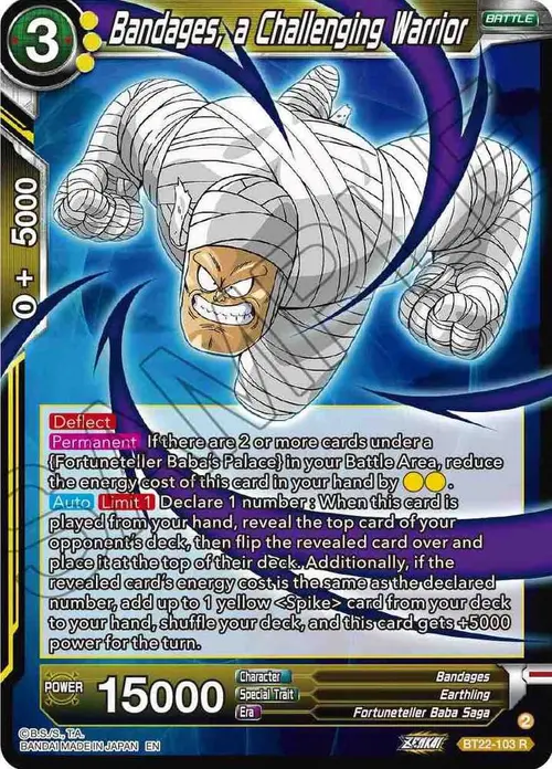 Bandages, a Challenging Warrior card art