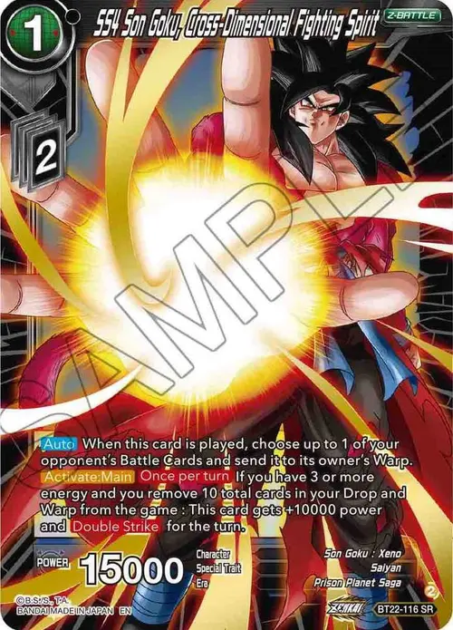 SS4 Son Goku, Cross Dimensional Fighting Spirit card art