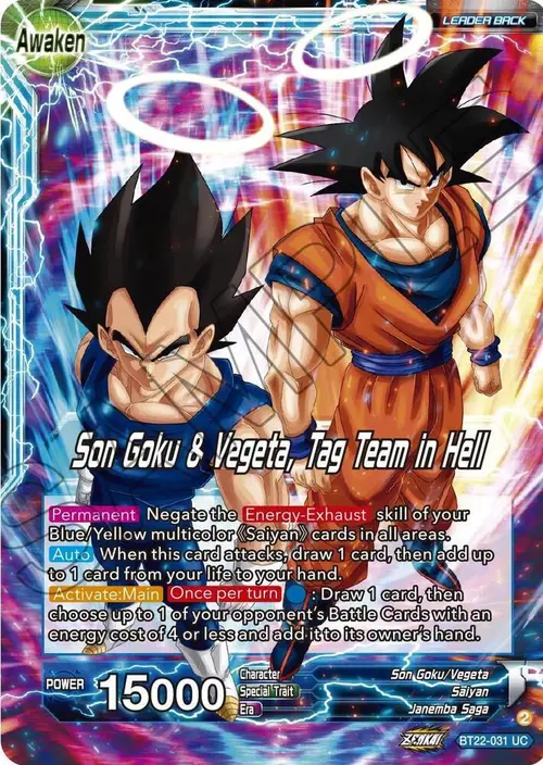 Son Goku // Son Goku & Vegeta, Tag Team in Hell card art