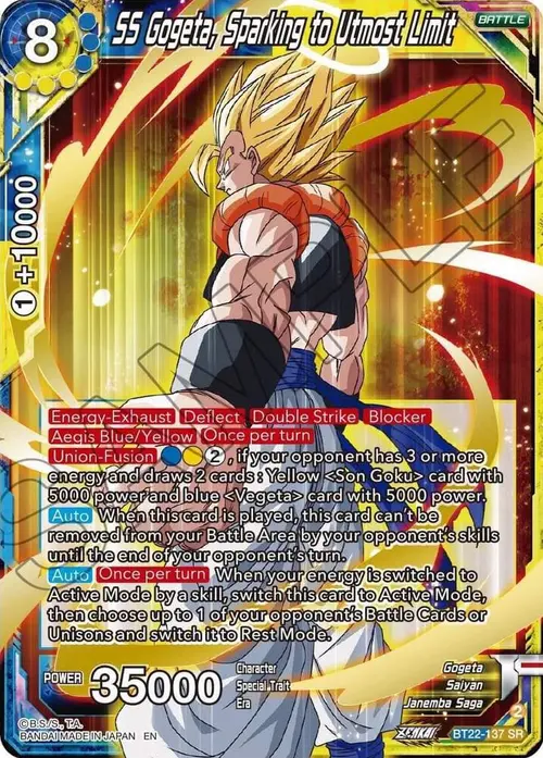 SS Gogeta, Sparking to Utmost Limit card art