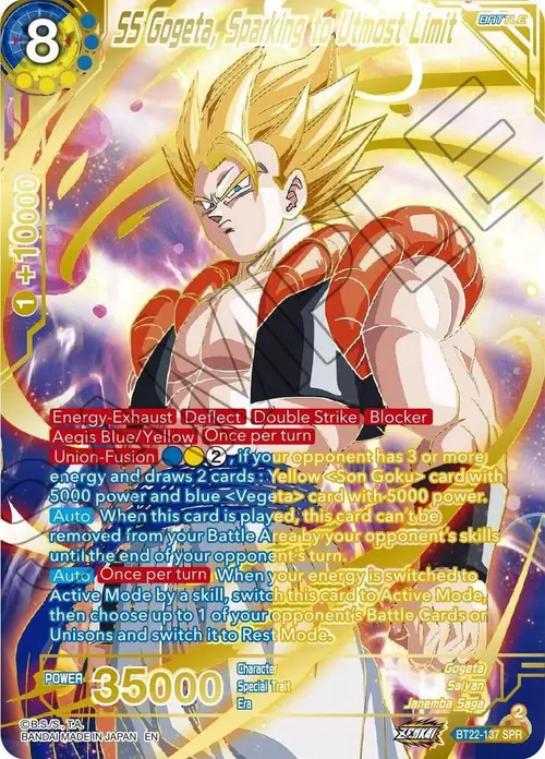 SS Gogeta, Sparking to Utmost Limit (SPR) card art