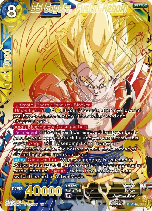 SS Gogeta, Fusion Reborn card art