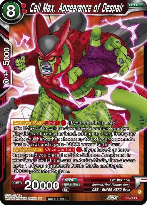 Cell Max, Appearance of Despair (Zenkai Series Tournament Pack Vol.5) card art