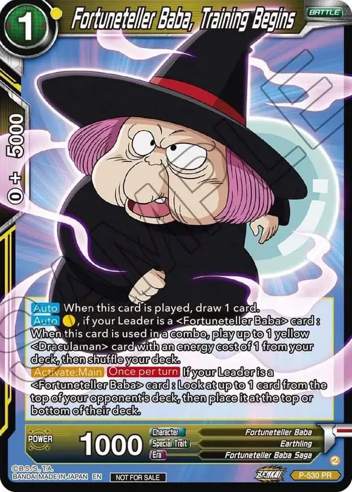 Fortuneteller Baba, Training Begins (Zenkai Series Tournament Pack Vol.5) card art