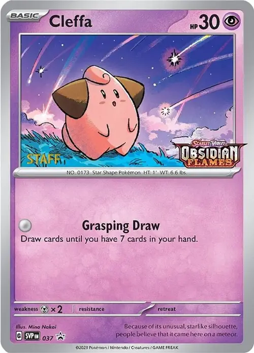 Cleffa - 037 (Prerelease) [Staff] card art