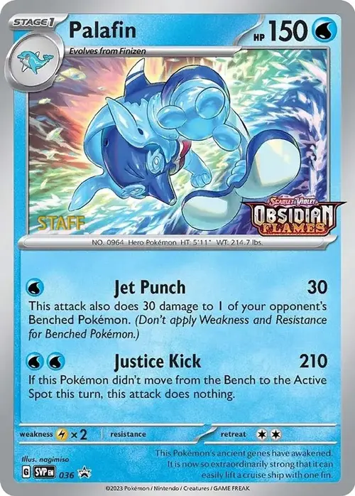 Palafin - 036 (Prerelease) [Staff] card art