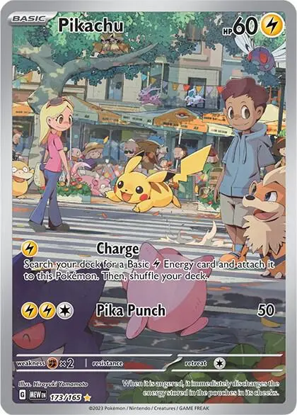 Pikachu card art