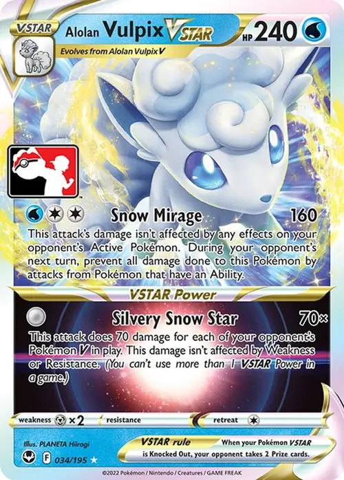 Alolan Vulpix VSTAR - 034/195 card art
