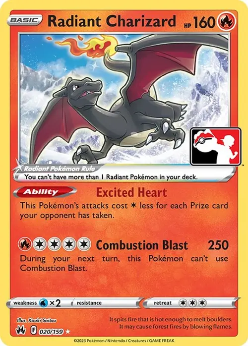 Radiant Charizard - 020/159 card art