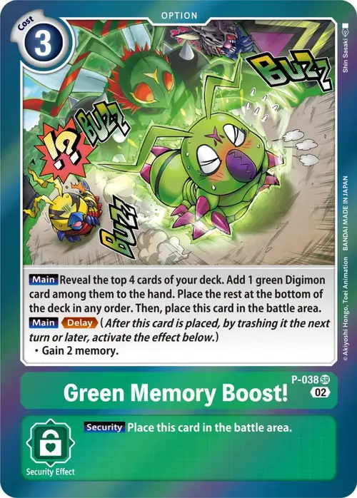 Green Memory Boost! (Resurgence Booster Reprint) card art