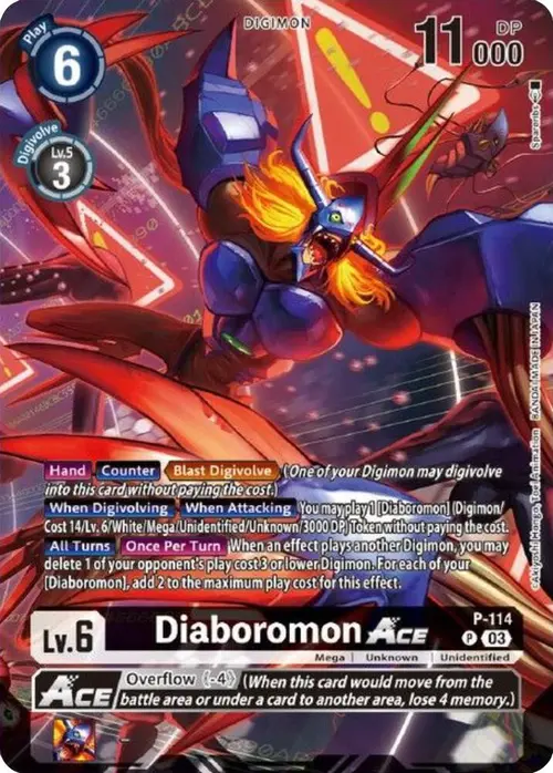 Diaboromon ACE - P-114 (Tamer Goods Set Diaboromon) card art