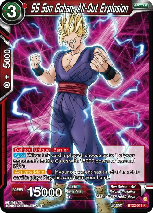 SS Son Gohan, All-Out Explosion card art