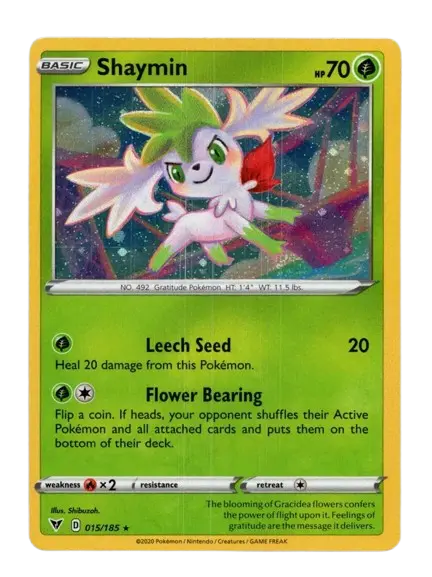 Shaymin - 015/185 (Cosmos Holo) card art