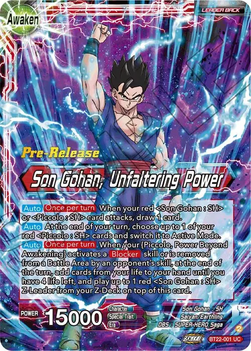 Son Gohan // Son Gohan, Unfaltering Power card art
