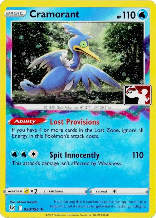 Cramorant - 050/196 (Cosmos Holo) card art