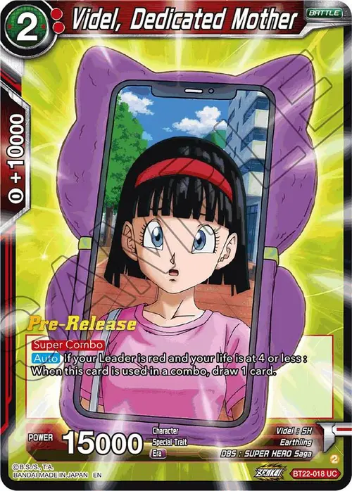 Videl, Dedicated Mother card art