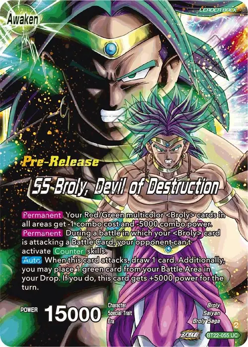 Broly & Paragus // SS Broly, Devil of Destruction card art
