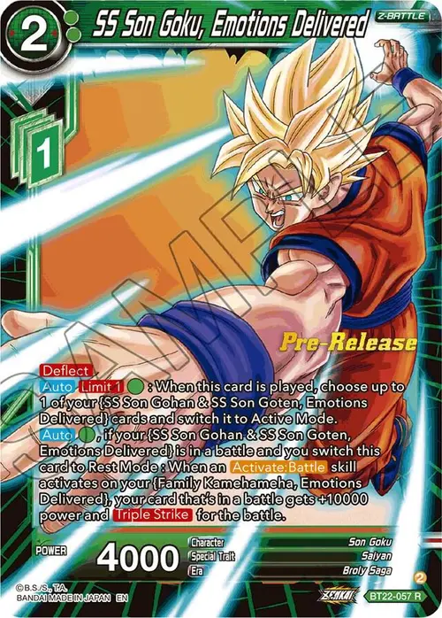 SS Son Goku, Emotions Delivered card art