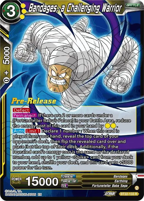Bandages, a Challenging Warrior card art
