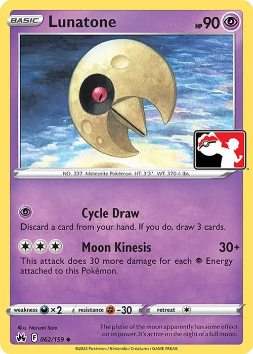 Lunatone - 062/159 card art