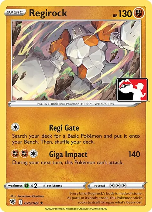 Regirock - 075/189 card art