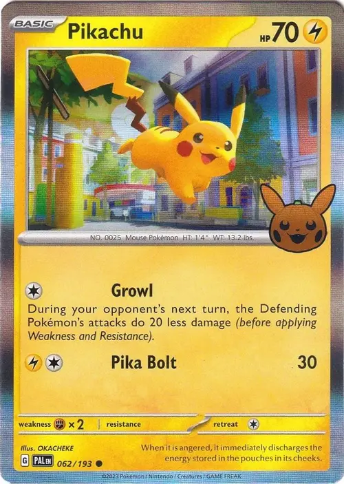 Pikachu card art