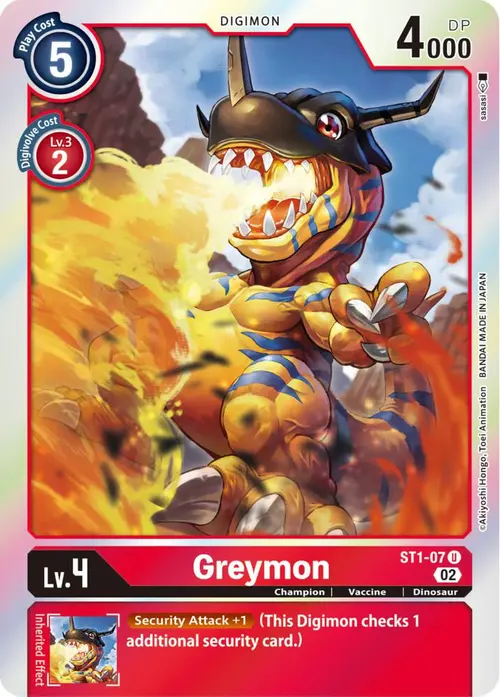 Greymon - ST1-07 (Resurgence Booster Reprint) card art