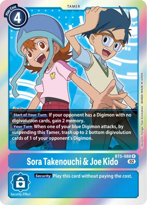 Sora Takenouchi & Joe Kido (Resurgence Booster Reprint) card art
