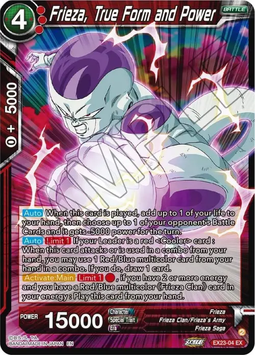 Frieza, True Form and Power card art