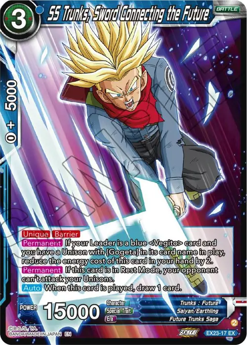 SS Trunks, Sword Connecting the Future card art