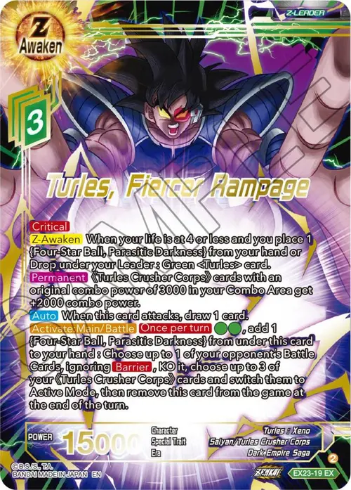 Turles, Fiercer Rampage card art