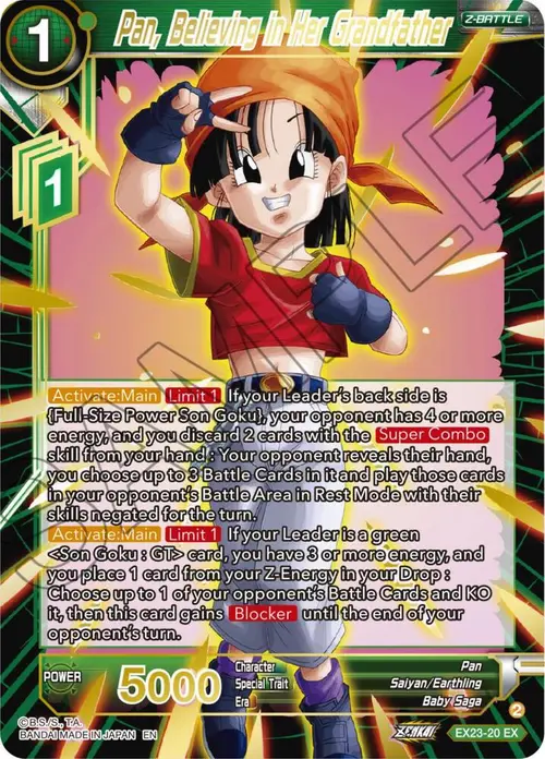 Pan, Believing in Her Grandfather card art