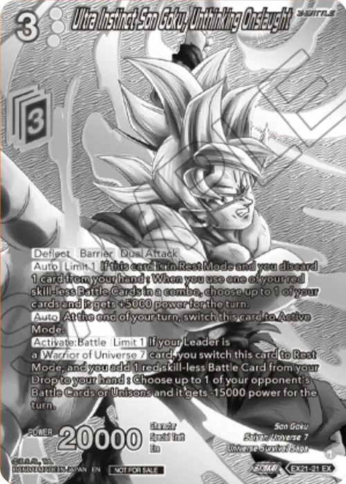 Ultra Instinct Son Goku, Unthinking Onslaught (2023 Offline Regionals Silver Print) card art