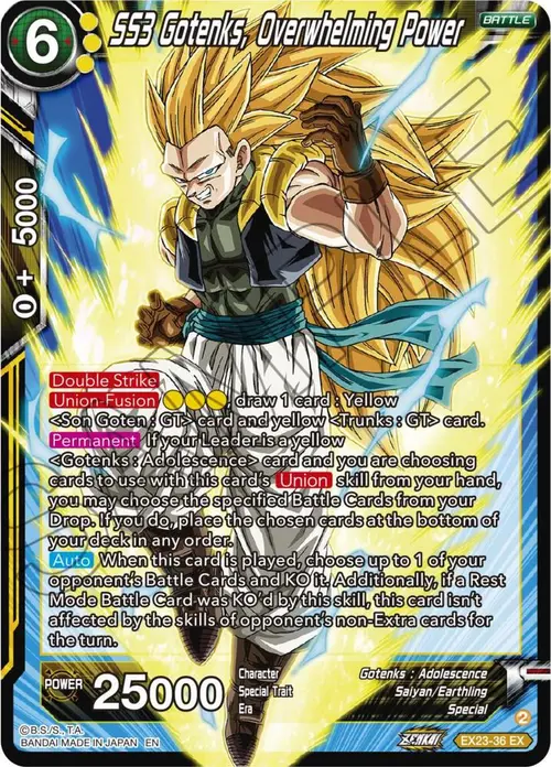 SS3 Gotenks, Overwhelming Power card art