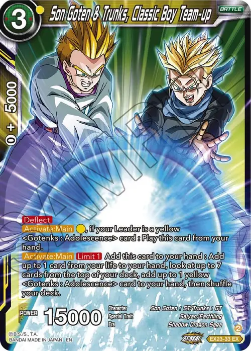 Son Goten & Trunks, Classic Boy Team-up card art