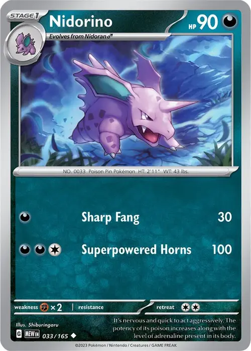 Nidorino card art